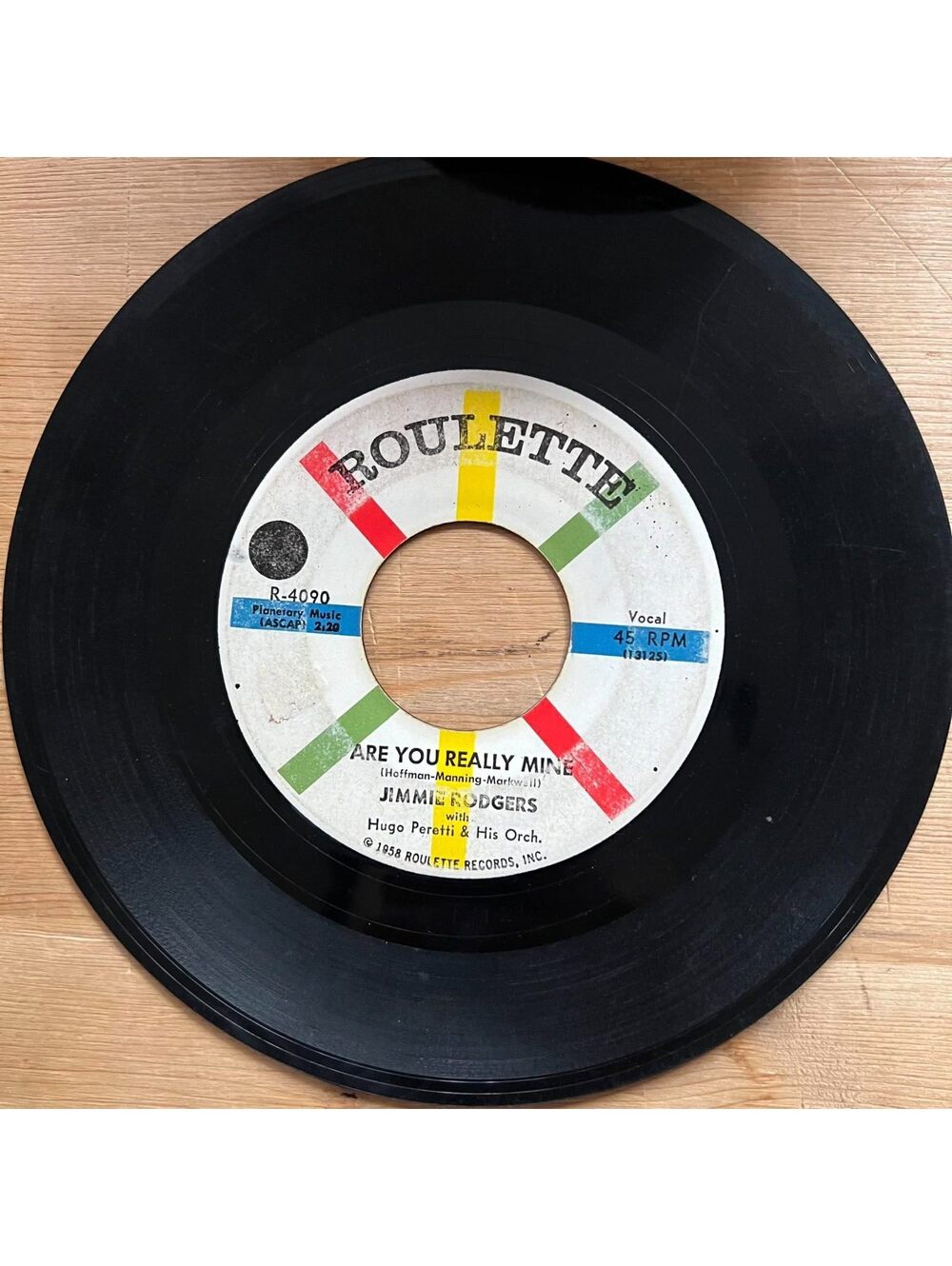 Jimmie Rodgers - Are you Really Mine/The Wizard 45rpm VG+ R13